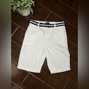 The Children's Place white Belted Chino Shorts sz 12